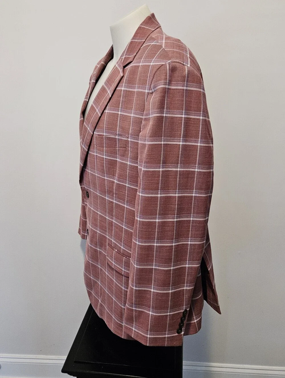 Oak‎ Hill Windowpane Sport Coat Two Button Plaid Size 2XL 50-52 Color Barry